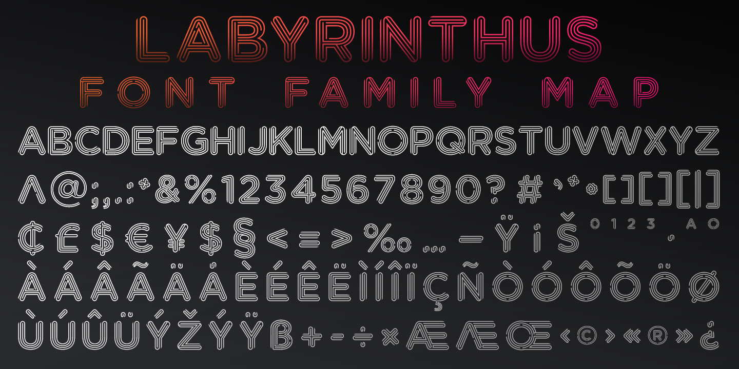 Ejemplo de fuente Labyrinthus Rounded #5